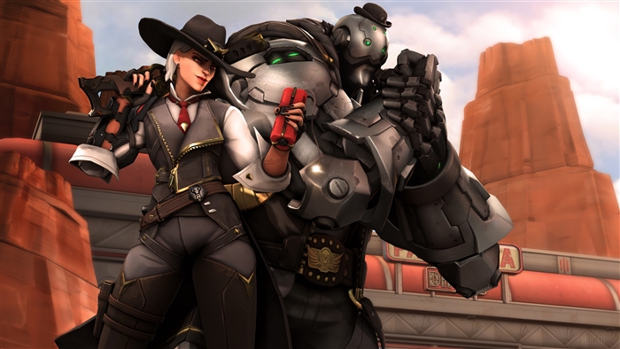 Ashe and Bob from Overwatch 4K