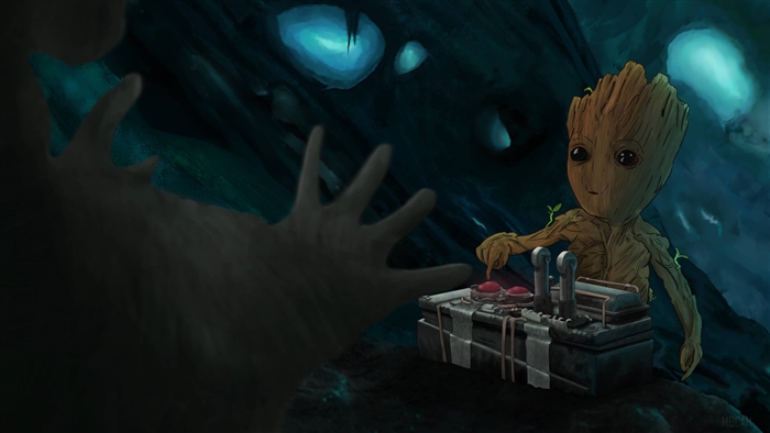 Baby Groot from Guardians of the Galaxy 4K Artwork