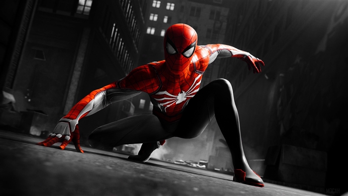 Spider-Man in Red and White Suit 4K