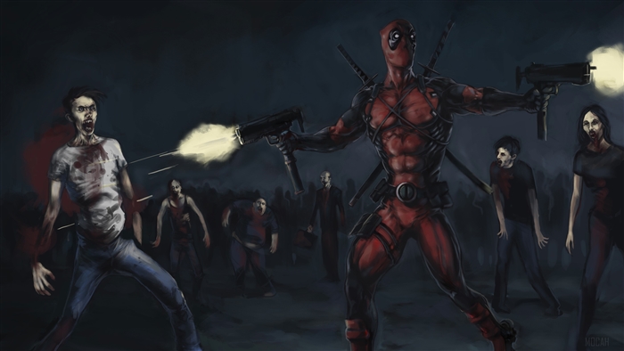 Deadpool Killing Zombies