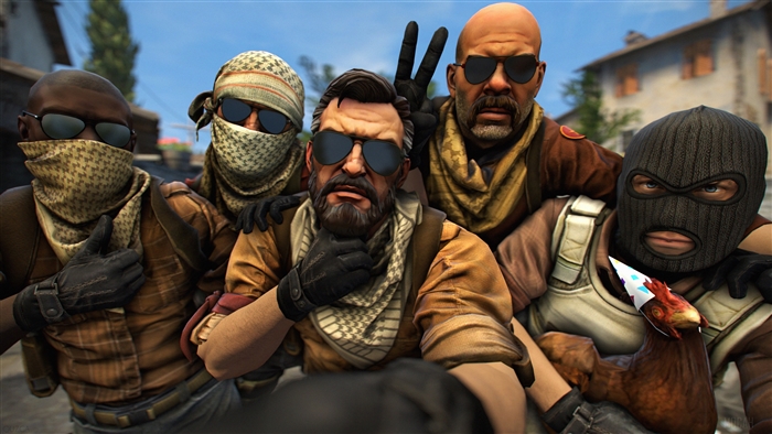 Counter-Strike: Global Offensive characters taking a selfie