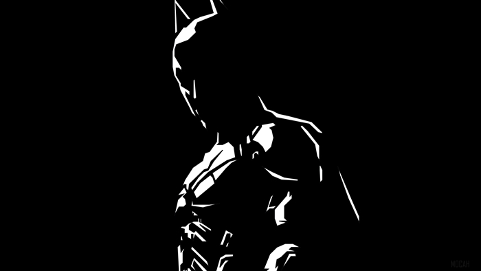 Batman from The Dark Knight Minimalism 4K