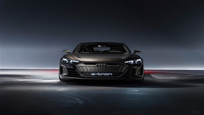 Audi E-tron GT concept car front view 4K