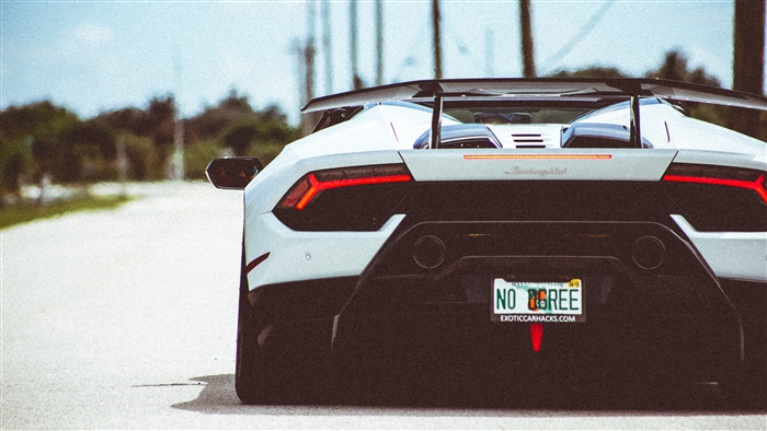 White Lamborghini Huracan Performante 2018 4K