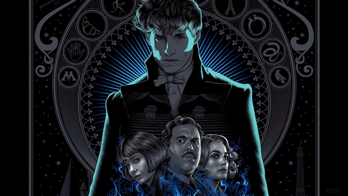 Newt Scamander and others from Fantastic Beasts: The Crimes of Grindelwald 4K Poster