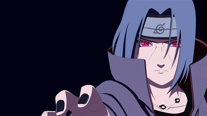 Uchiha Itachi with Mangekyou Sharingan Close-up 4K