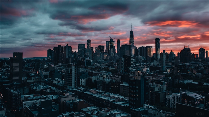 New York City Skyline at Twilight 4K