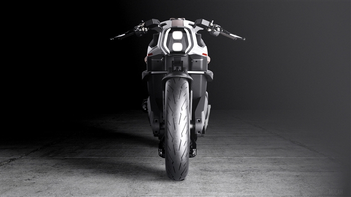 Concept motorcycle front view 4K