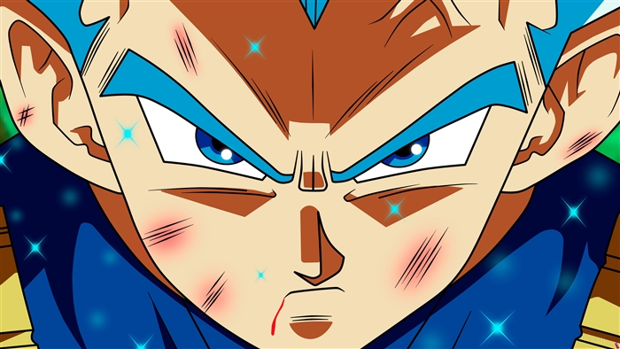 Vegeta from Dragon Ball Super in Super Saiyan Blue