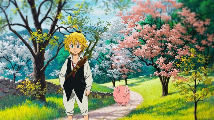 Meliodas and Hawk from The Seven Deadly Sins 4K
