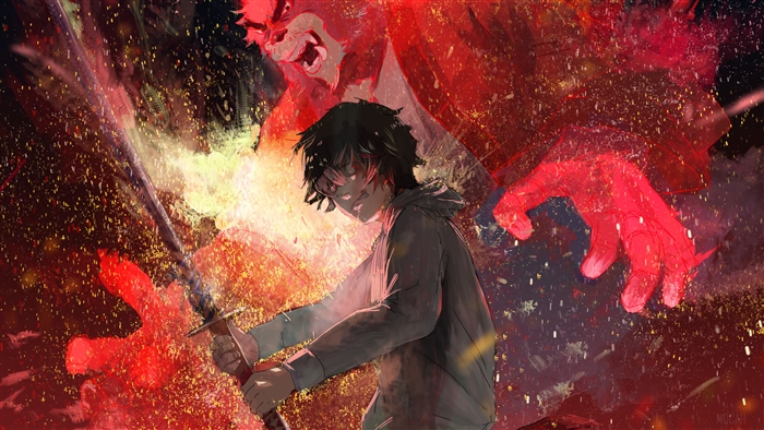 Ren and Kumatetsu from The Boy and The Beast 4K