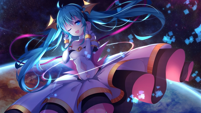 Hatsune Miku in space 4K