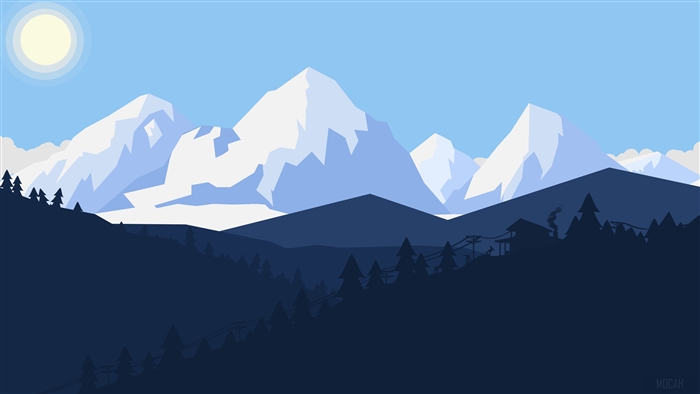 Minimalist Winter Snow Landscape 4K