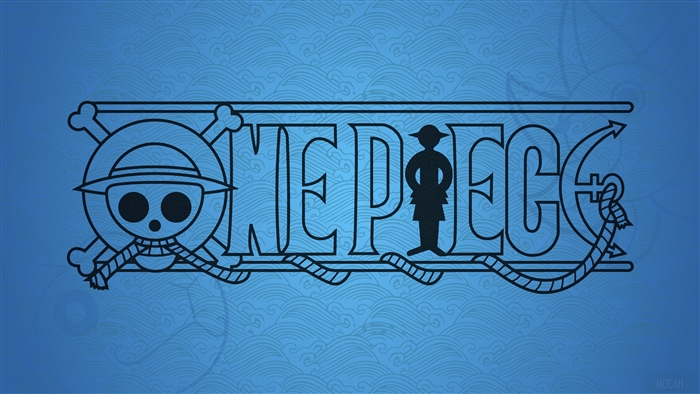 One Piece Logo with Straw Hat Silhouette 4K
