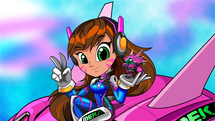 D.Va from Overwatch with MEKA 4K