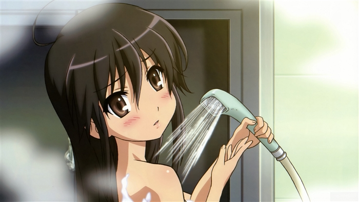 Shana from Shakugan no Shana in the shower