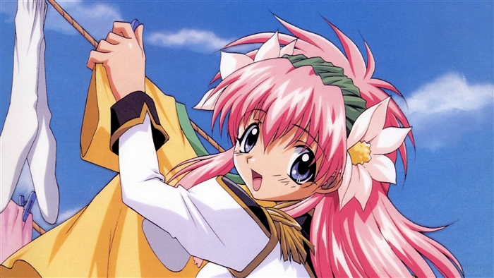 Girl from Galaxy Angel with pink hair