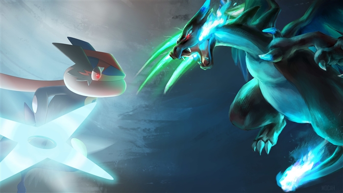 Greninja vs Mega Charizard 4K