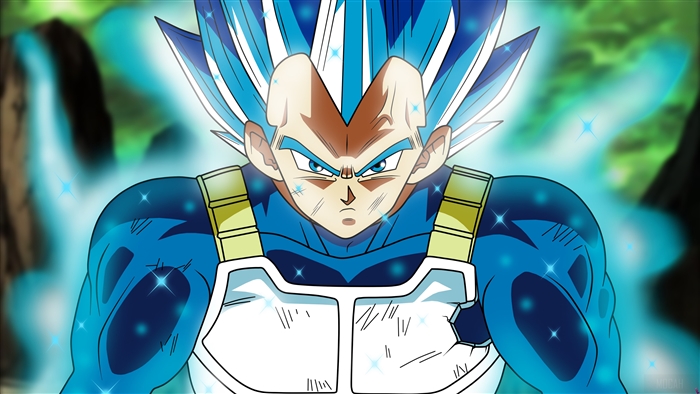 Vegeta from Dragon Ball Super in Super Saiyan Blue 4K
