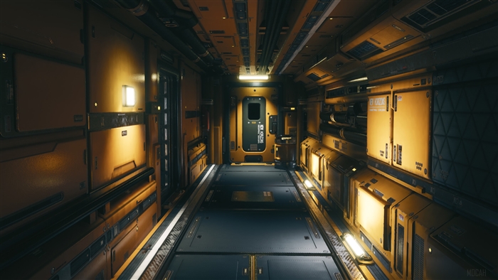 Sci-fi modular environment corridor 4K