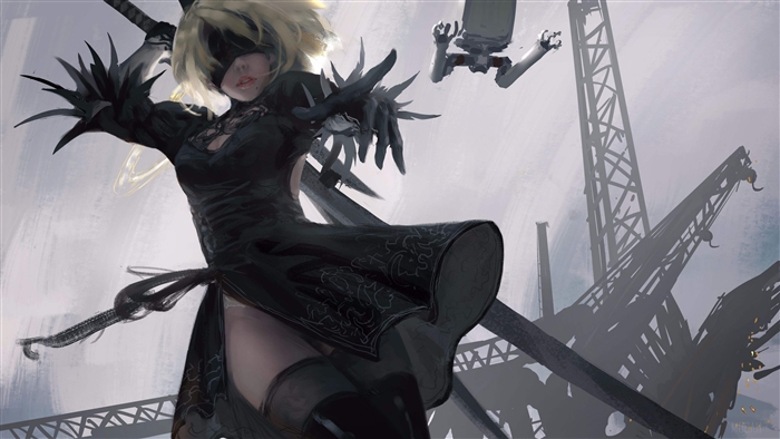 2B from Nier Automata 4K
