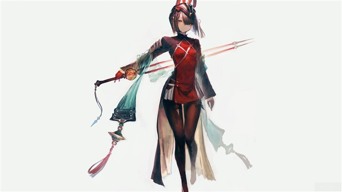 Anime Girl with Sword 4K