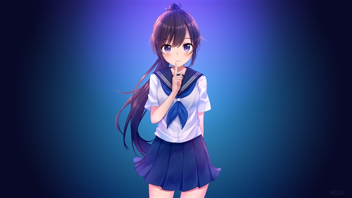Anime Girl In School Uniform