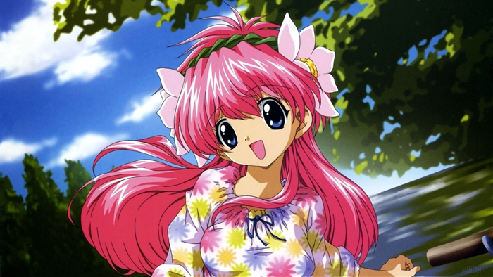 Girl from Galaxy Angel with pink hair