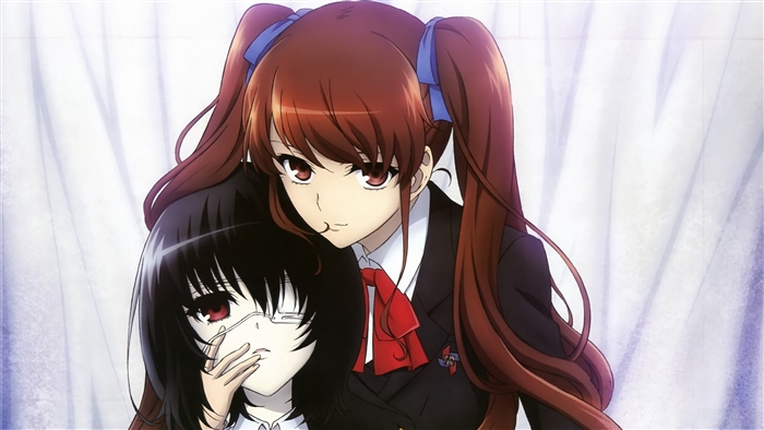 Anime girls with pigtails and glasses