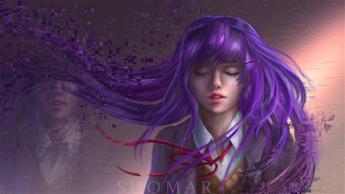 Yuri from Doki Doki Literature Club 4K