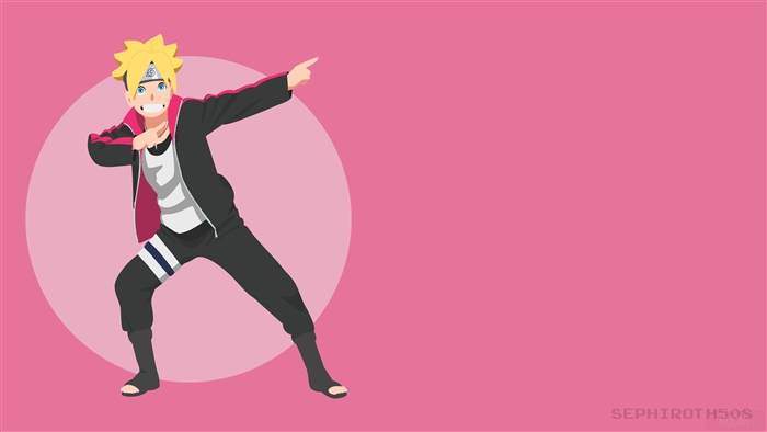 Boruto Uzumaki from Naruto Minimalism 4K