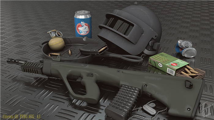 PUBG AUG A3 with gear and ammo 4K