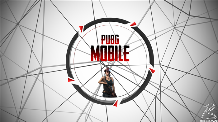 PUBG Mobile logo with character and abstract background 4K