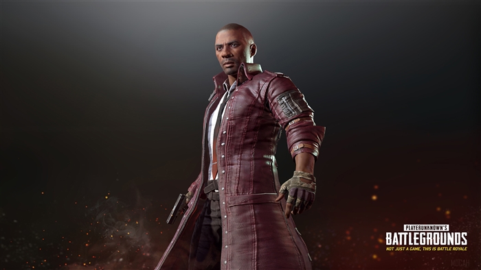 PlayerUnknown's Battlegrounds character in a red coat 4K