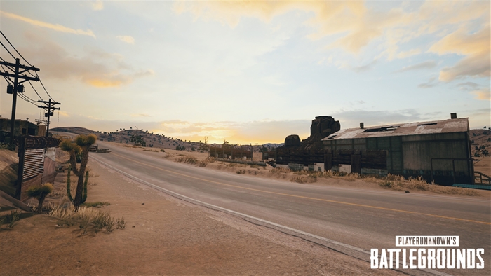 Player Unknown's Battlegrounds desert road 4K