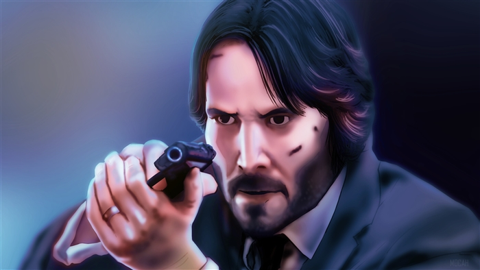 John Wick from John Wick aiming a gun