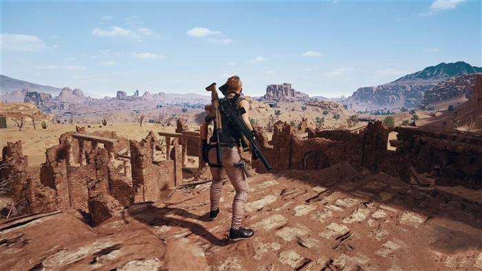 Girl with sniper rifle in Player Unknown’s Battlegrounds 4K