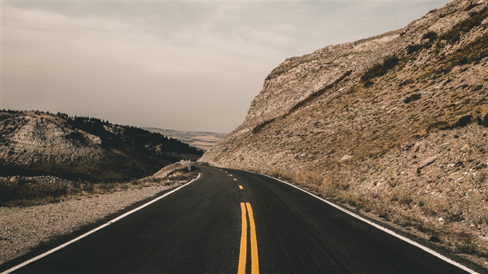 Road through Montana landscape 4K