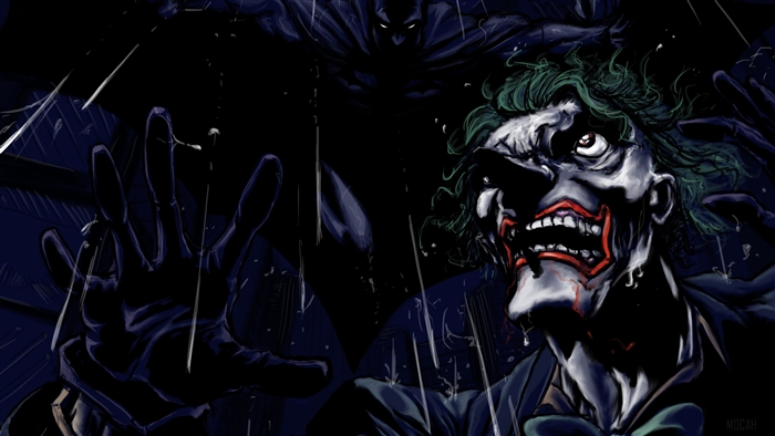 Joker and Batman in the Rain 4K