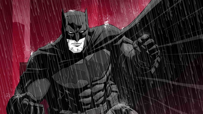 Batman in the Rain 4K