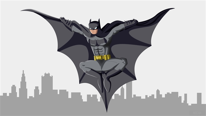 Batman Flying Over City Skyline 4K