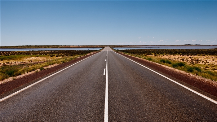 Endless Road with Clear Sky and Asphalt 4K