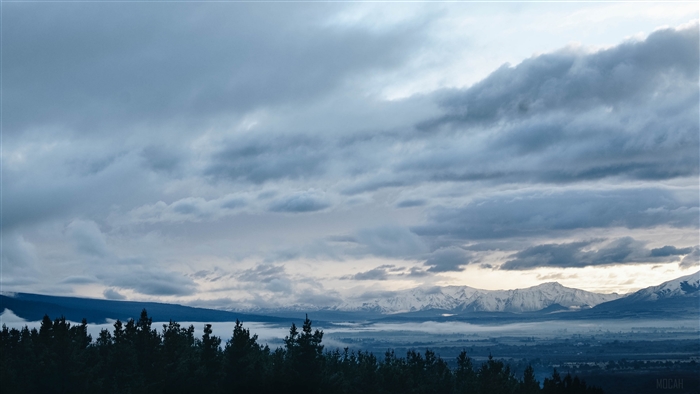 Mountains and sky in distance 4K