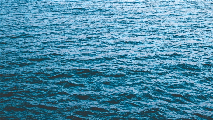 Blue sea surface with waves 4K