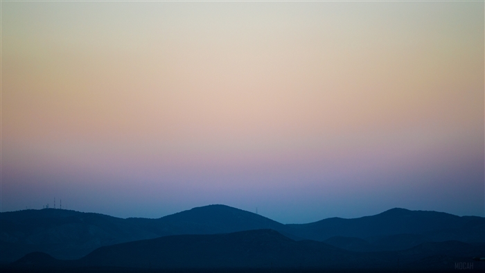 Mountains and sky at sunset 4K