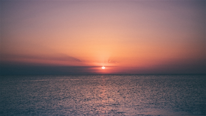 Sunset over the sea 4K