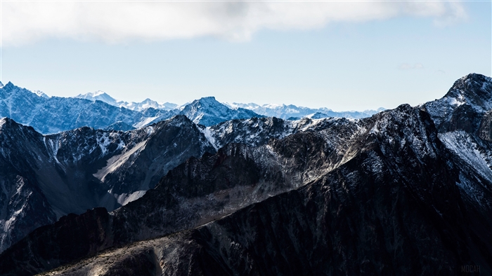 Snow-capped mountains in Canada