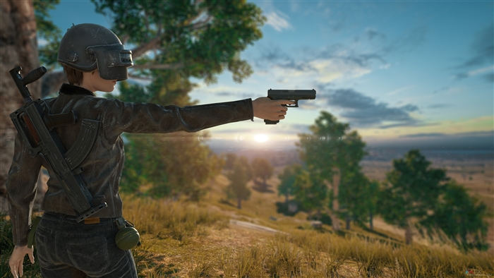 Girl with AK-47 and pistol in PUBG 4K