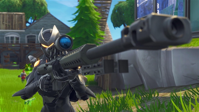 Oblivion from Fortnite aiming sniper rifle