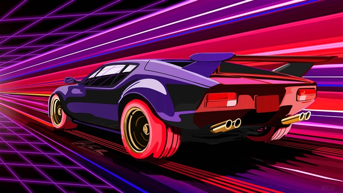 Retro Racing Muscle Car